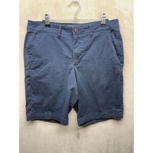 Abercrombie & Fitch Mens Chino Shorts 30 Navy Blue Plainfront Flat Front Preppy